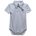 Cal State Long Beach 49ers Embroidered Gray Stripe Knit Polo Onesie