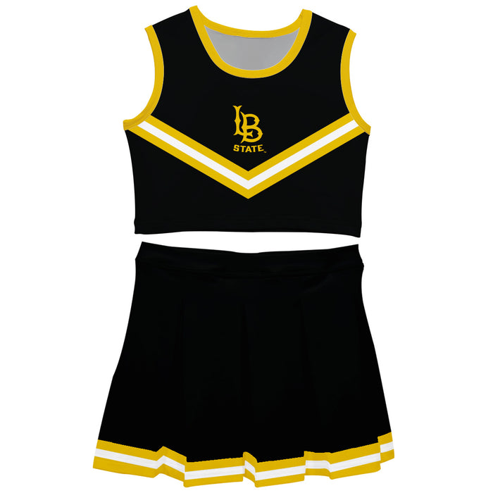Cal State Long Beach 49ers Vive La Fete Game Day Black Sleeveless Cheerleader Set