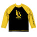 CSULB 49ers Vive La Fete Black and Gold Long Sleeve Raglan Rashguard