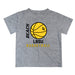 CSULB 49ers Vive La Fete Basketball V1 Heather Gray Short Sleeve Tee Shirt