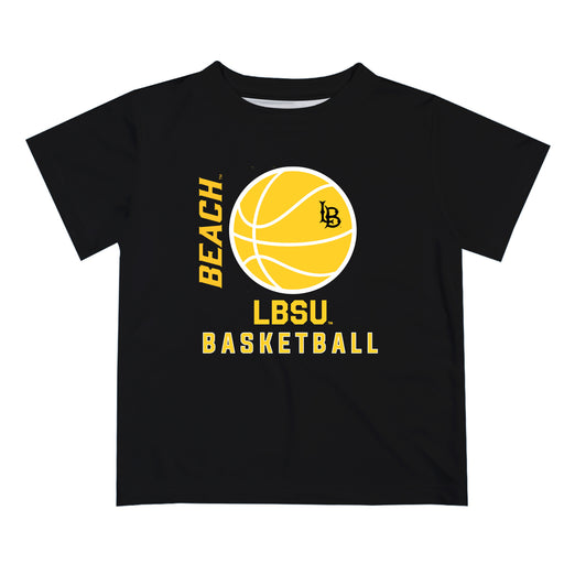 CSULB 49ers Vive La Fete Basketball V1 Black Short Sleeve Tee Shirt