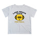 CSULB 49ers Vive La Fete Football V2 White Short Sleeve Tee Shirt