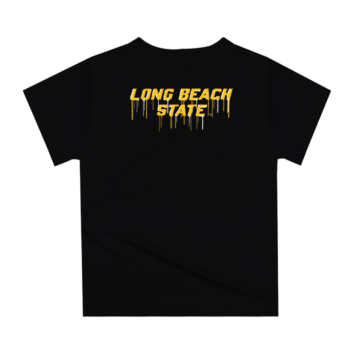 CSULB 49ers Original Dripping Basketball Gold T-Shirt by Vive La Fete - Vive La Fête - Online Apparel Store