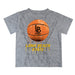 CSULB 49ers Original Dripping Basketball Heather Gray T-Shirt by Vive La Fete