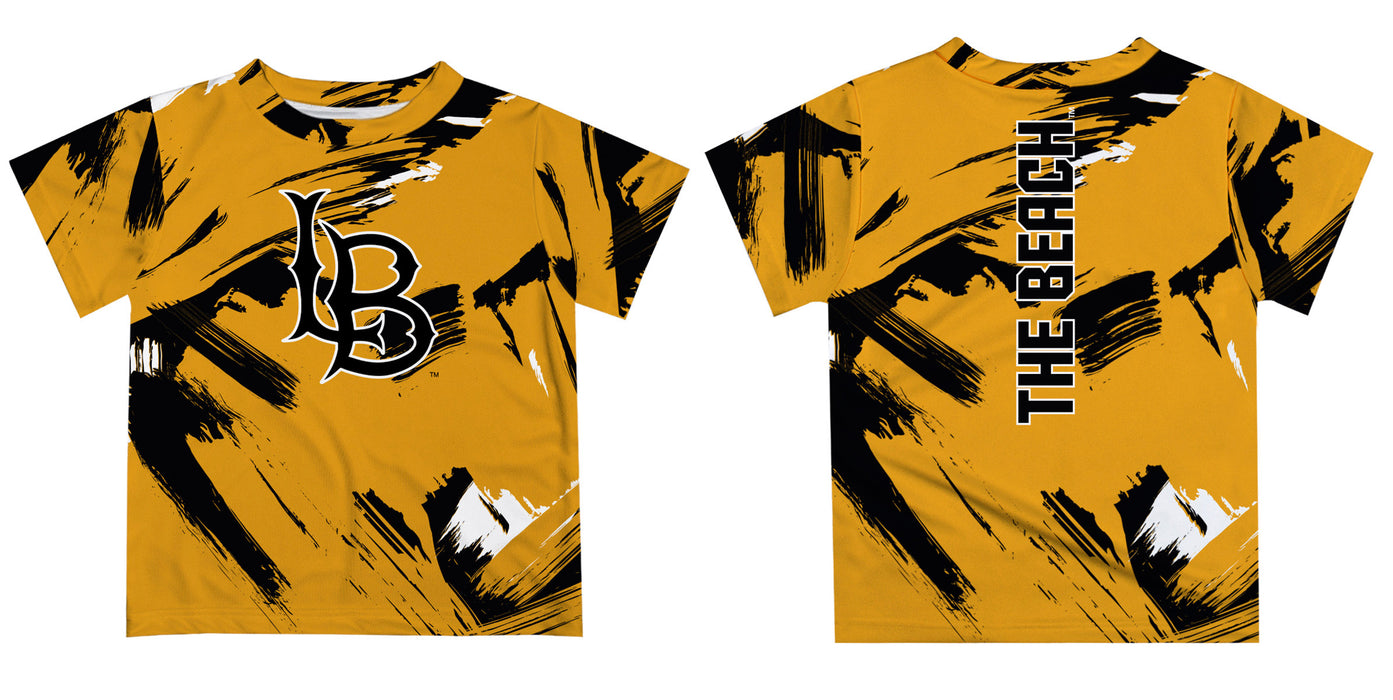 Cal State Long Beach 49ers Vive La Fete Boys Game Day Gold Short Sleeve Tee Paint Brush - Vive La Fête - Online Apparel Store