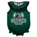 Cleveland State Vikings Swirls Green Sleeveless Ruffle Onesie Logo Bodysuit