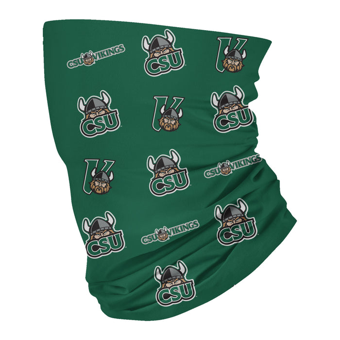 Cleveland State Vikings Neck Gaiter Green All Over Logo - Vive La Fête - Online Apparel Store