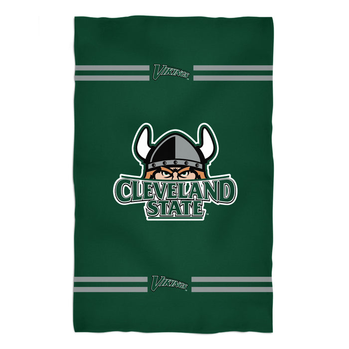 Cleveland State Vikings Vive La Fete Game Day Absorvent Premium Green Beach Bath Towel 51 x 32" Logo and Stripes" - Vive La Fête - Online Apparel Store