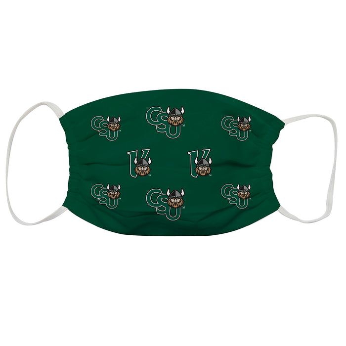 Cleveland State Vikings Face Mask Green Set of Three - Vive La Fête - Online Apparel Store