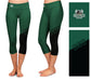 CSU Vikings Vive La Fete Game Day Collegiate Leg Color Block Women Green Black Capri Leggings - Vive La Fête - Online Apparel Store