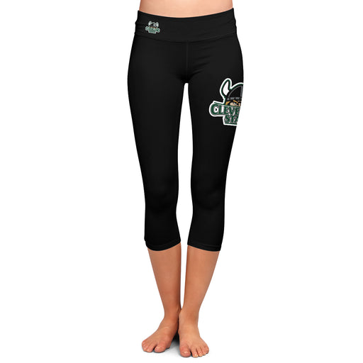 CSU Vikings Vive La Fete Game Day Collegiate Large Logo on Thigh and Waist Girls Black Capri Leggings