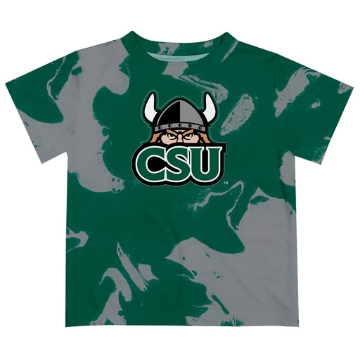 Cleveland State Vikings Vive La Fete Marble Boys Game Day Green Short Sleeve Tee