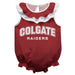 Colgate University Raiders Maroon Sleeveless Ruffle Onesie Logo Bodysuit by Vive La Fete