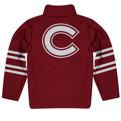 Colgate University Raiders Vive La Fete Game Day Maroon Quarter Zip Pullover Stripes on Sleeves - Vive La Fête - Online Apparel Store