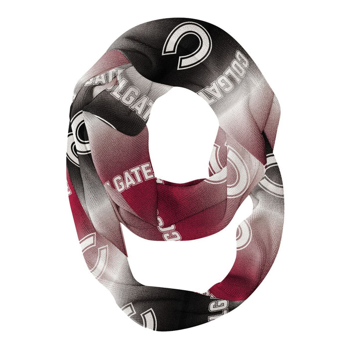 Colgate Raiders Vive La Fete All Over Logo Game Day Collegiate Women Ultra Soft Knit Infinity Scarf