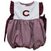 Colgate University Raiders Embroidered Maroon Gingham Short Sleeve Girls Bubble