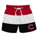 Colgate Raiders Vive La Fete Maroon White Black Stripes Swimtrunks V1