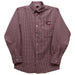 Colgate University Raiders Embroidered Maroon Gingham Long Sleeve Button Down Shirt
