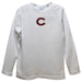 Colgate University Raiders Embroidered White Long Sleeve Boys Tee Shirt