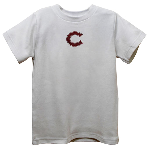 Colgate University Raiders Embroidered White Short Sleeve Boys Tee Shirt