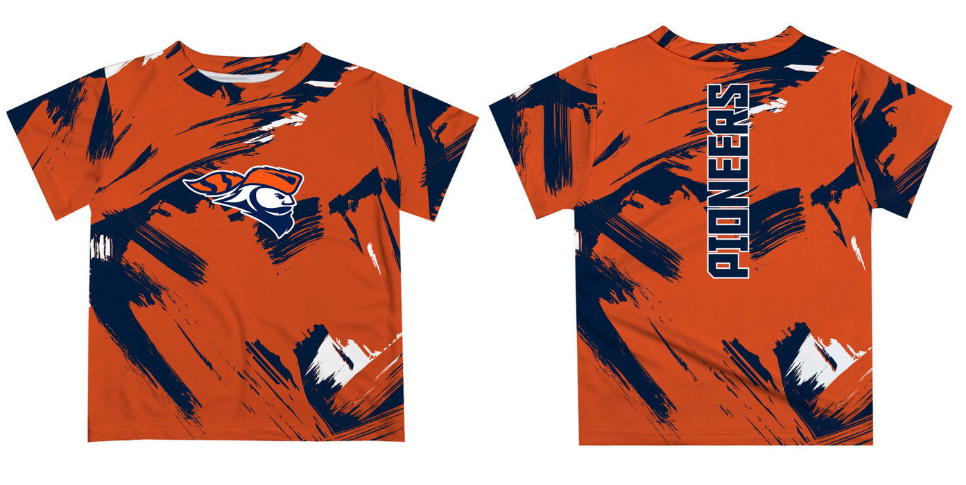 Carroll Pioneers Vive La Fete Boys Game Day Orange Short Sleeve Tee Paint Brush - Vive La Fête - Online Apparel Store