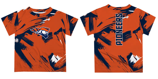 Carroll Pioneers Vive La Fete Boys Game Day Orange Short Sleeve Tee Paint Brush - Vive La Fête - Online Apparel Store