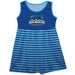 Cal State San Marcos Cougars Blue and Light Blue Sleeveless Tank Dress with Stripes on Skirt by Vive La Fete