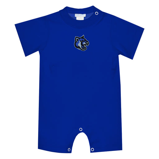 Cal State San Marcos Cougars Embroidered Royal Knit Short Sleeve Boys Romper