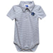 Cal State San Marcos Cougars Embroidered Gray Stripe Knit Polo Onesie