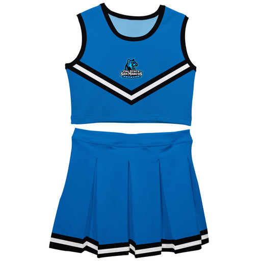 Cal State San Marcos Cougars Vive La Fete Game Day Blue Sleeveless Cheerleader Set