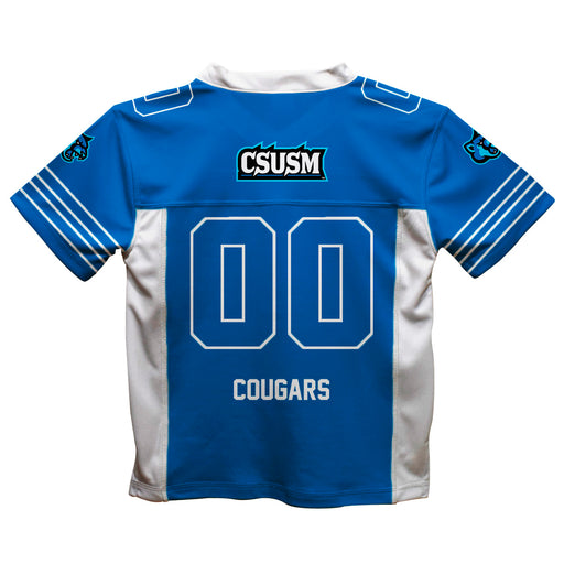 Cal State San Marcos Cougars Vive La Fete Game Day Blue Boys Fashion Football T-Shirt - Vive La Fête - Online Apparel Store