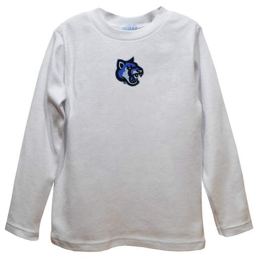 Cal State San Marcos Cougars Embroidered White Long Sleeve Boys Tee Shirt
