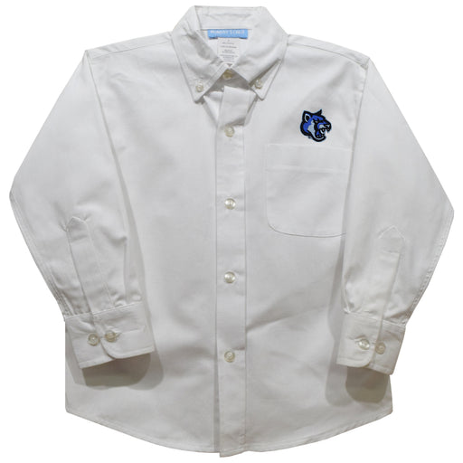 Cal State San Marcos Cougars Embroidered White Long Sleeve Button Down Shirt