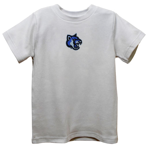Cal State San Marcos Cougars Embroidered White Short Sleeve Boys Tee Shirt