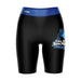 Cal State San Marcos Cougars Vive La Fete Game Day Logo on Thigh and Waistband Black and Blue Women Bike Short 9 Inseam