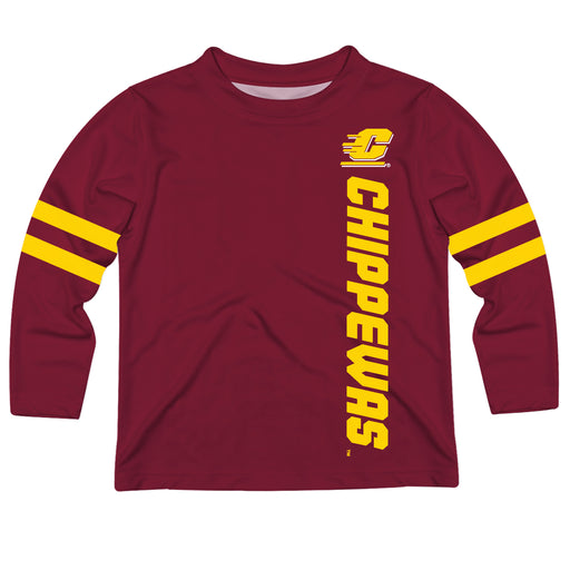 Central Michigan Chippewas Maroon Tee Shirt Long Sleeve - Vive La Fête - Online Apparel Store