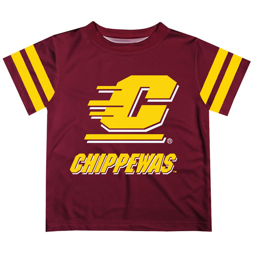 Central Michigan Chippewas Maroon Tee Shirt Short Sleeve - Vive La Fête - Online Apparel Store