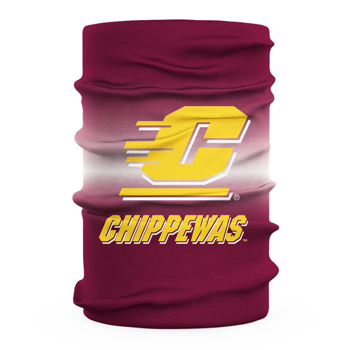 Central Michigan Chippewas Neck Gaiter Degrade Black and Maroon - Vive La Fête - Online Apparel Store