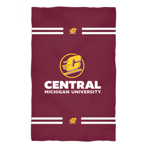 Central Michigan Chippewas Vive La Fete Game Day Absorvent Premium Maroon Beach Bath Towel 51 x 32" Logo and Stripes" - Vive La Fête - Online Apparel Store