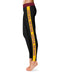 Central Michigan Chippewas Yellow Stripe Black Leggings - Vive La Fête - Online Apparel Store