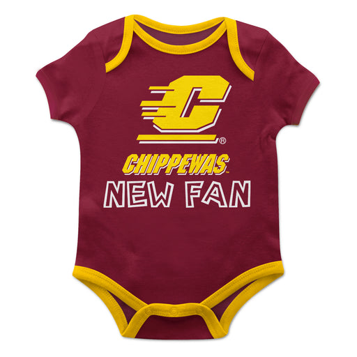 Central Michigan Chippewas Maroon Boys Onesie Short Sleeve - Vive La Fête - Online Apparel Store