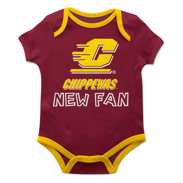Central Michigan Chippewas Maroon Boys Onesie Short Sleeve - Vive La Fête - Online Apparel Store