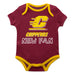Central Michigan Chippewas Maroon Boys Onesie Short Sleeve - Vive La Fête - Online Apparel Store