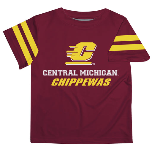 Central Michigan Chippewas Maroon Tee Shirt Short Sleeve - Vive La Fête - Online Apparel Store