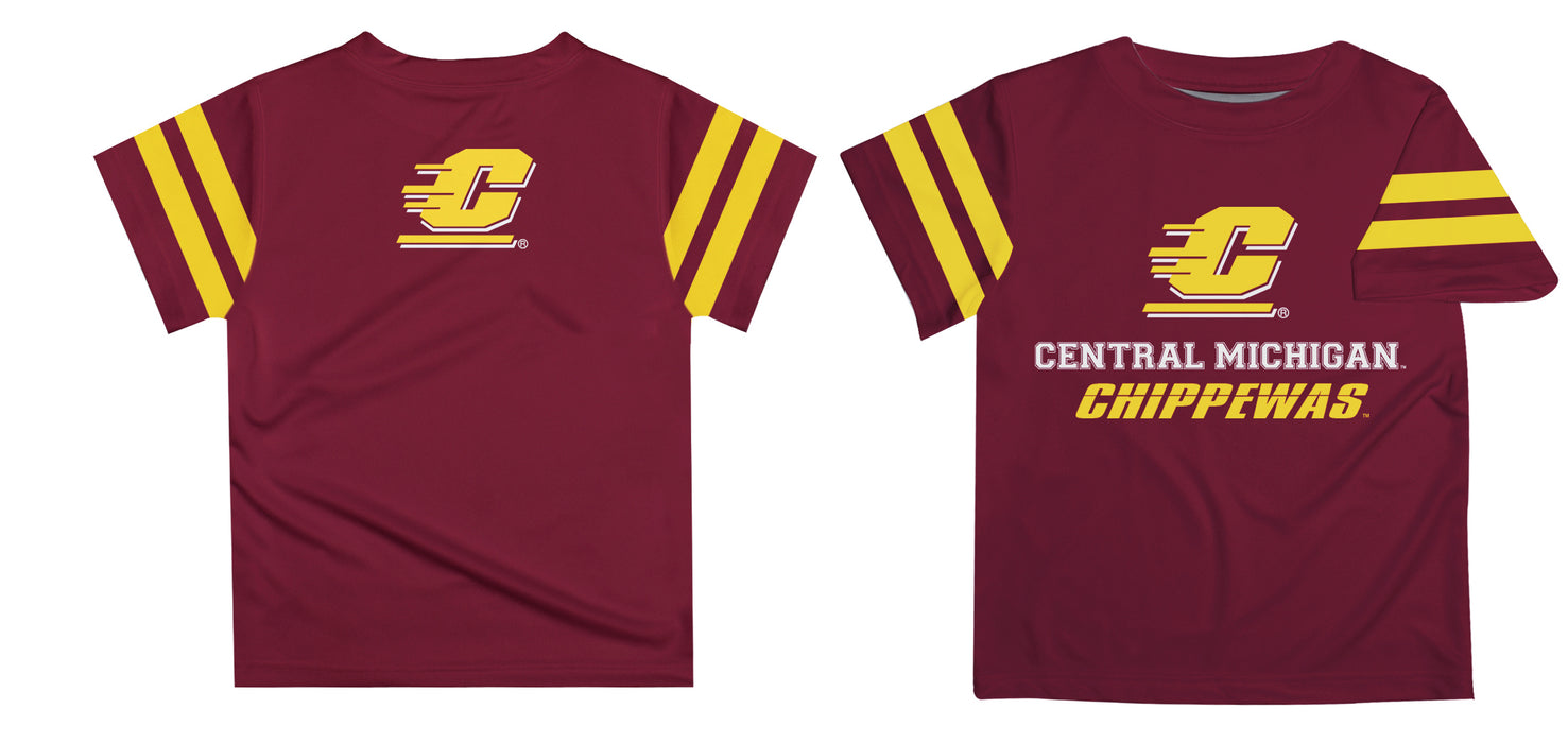 Central Michigan Chippewas Maroon Tee Shirt Short Sleeve - Vive La Fête - Online Apparel Store
