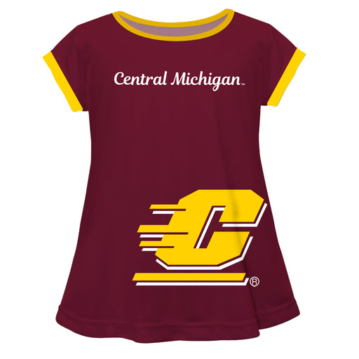 Central Michigan Chippewas Maroon Short Sleeve Laurie Top - Vive La Fête - Online Apparel Store