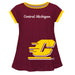 Central Michigan Chippewas Maroon Short Sleeve Laurie Top - Vive La Fête - Online Apparel Store