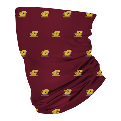 CMU Chippewas Vive La Fete All Over Logo Game Day Collegiate Face Cover Soft 4-Way Stretch Two Ply Neck Gaiter - Vive La Fête - Online Apparel Store