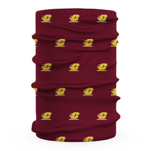 CMU Chippewas Vive La Fete All Over Logo Game Day Collegiate Face Cover Soft 4-Way Stretch Two Ply Neck Gaiter - Vive La Fête - Online Apparel Store