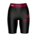 CMU Chippewas Vive La Fete Game Day Logo on Thigh and Waistband Black and Maroon Women Bike Short 9 Inseam"